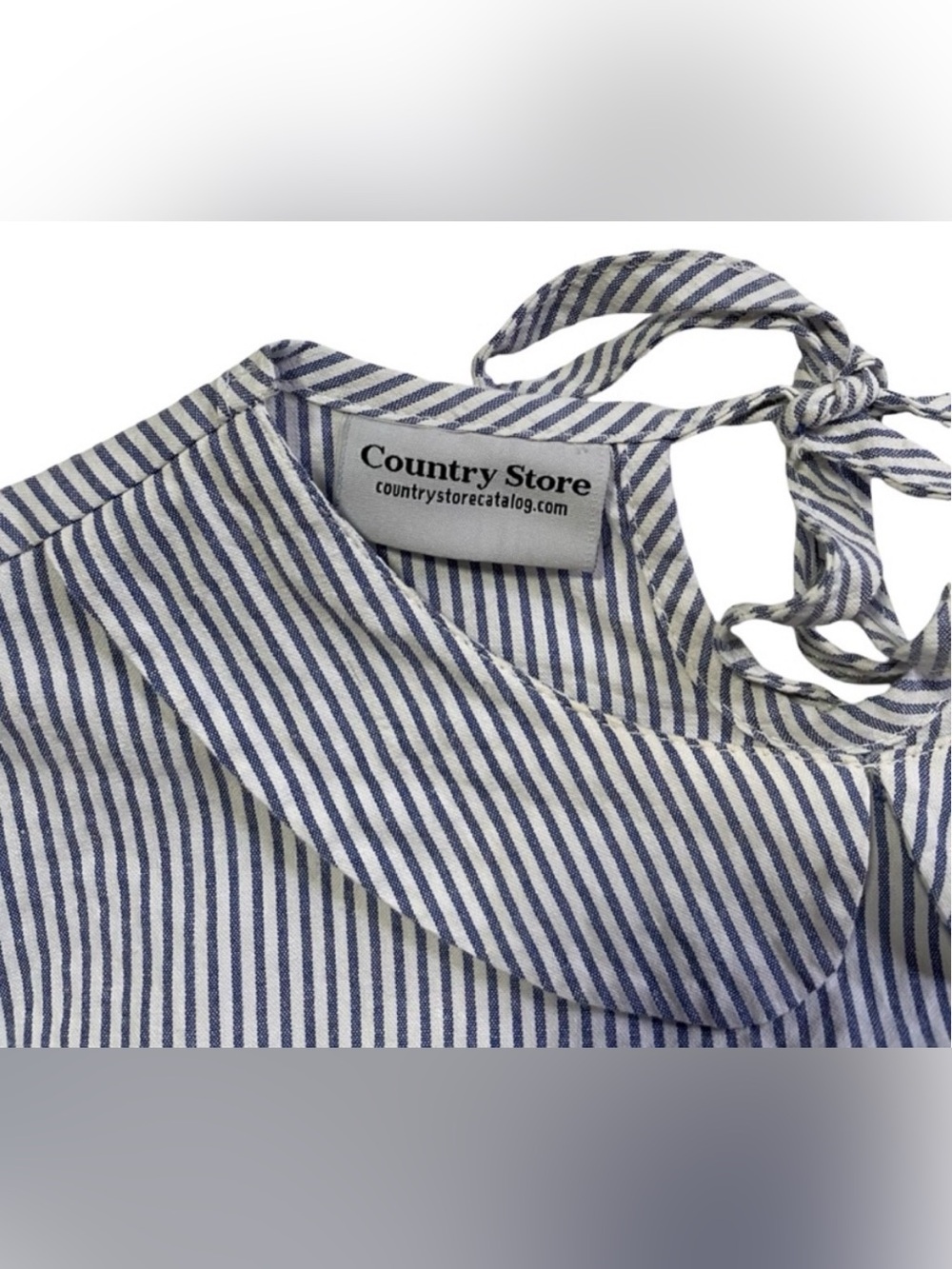 Country Store Striped Ruffle Sleeve Top - Picture 4 of 6